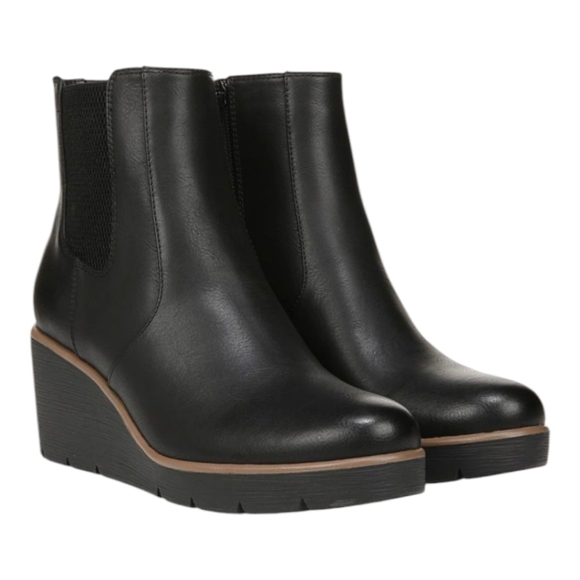 Naturalizer Soul‎ Women's Apollo Black Wedge Ankle Booties Boots New Size 11 - Picture 1 of 14
